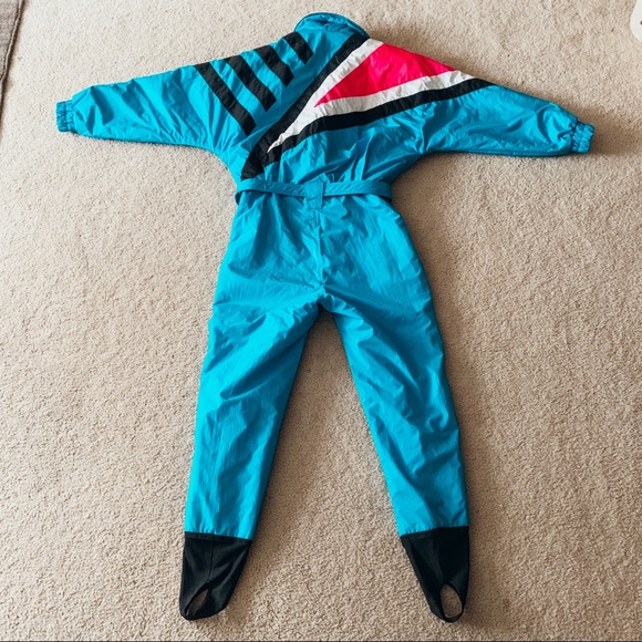 VINTAGE 80’s 90’s SKI SUIT SNOWSUIT TYROLIA -RARE. - Picture 3 of 8